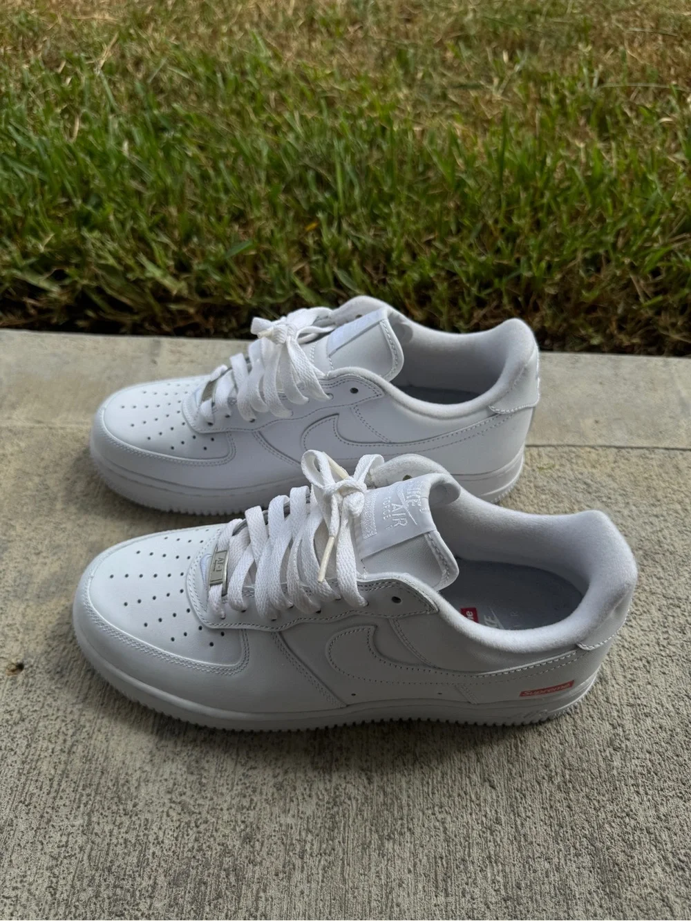 NEW!!! White Supreme AF1s. Size 8M 9.5W. 10/10 Condition. NEVER BEEN WORN BEFORE